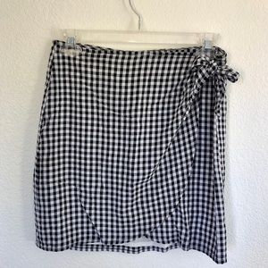 Madewell Gingham Wrap Skirt